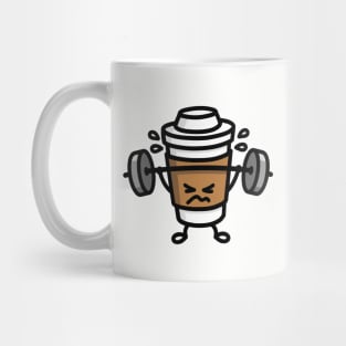 Strong coffee - lift workout cartoon gym fitness Mug